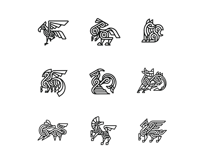 Animal logomark designs collection