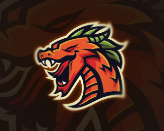 Mighty Dragon Mascot Logo Design