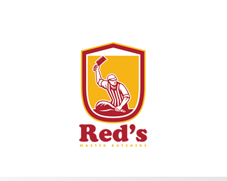 Red's Master Butcher Retro Logo