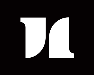 J + M geometric abstract logo