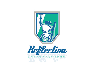 Reflection Glass and Window Cleaner Logo