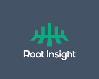 Root Insight, stats & data analytics logo design
