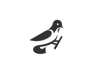 Bird logo and golden ratio grid
