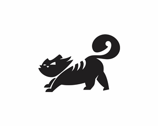 Black Cat Silhouette Logo