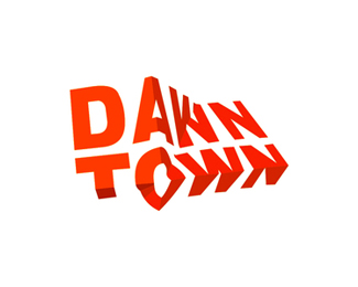 DawnTown modern architecture logo design