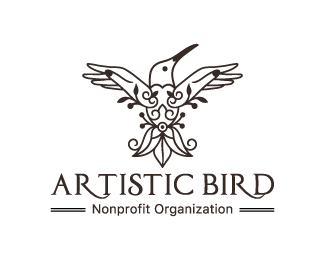 Artistic Humming Bird Logo