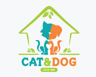 Cat Dog Animal Health Care Logos for Sale