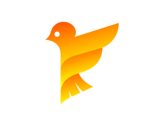 F + Bird Logo Design