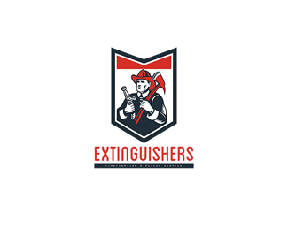 Extinguishers Firefighting and Rescue Service Logo