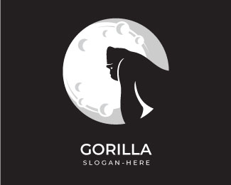 Gorilla Under Moon Logo