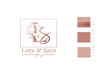 Lara & Sara Makeup Studio Logo Design
