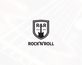 Rocknroll music shop logo