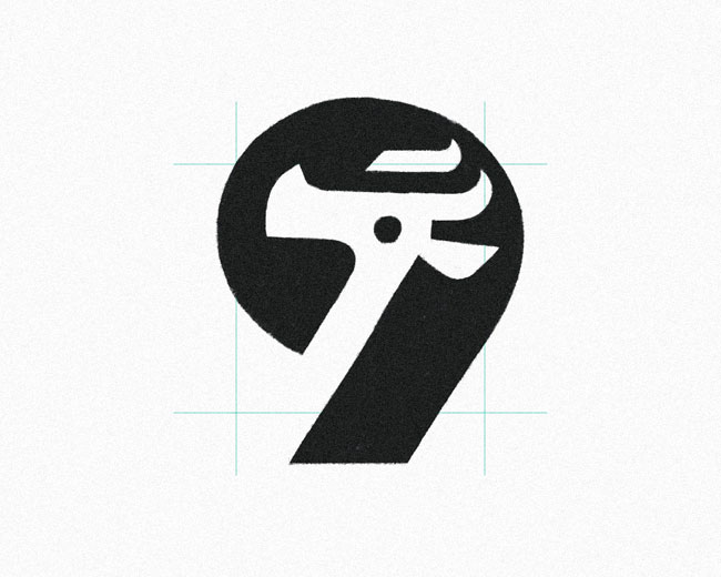 Number 9 Gazelle logomark design