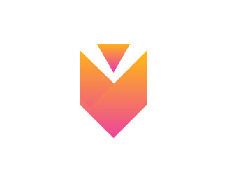 Modern V Letter Mark Logo