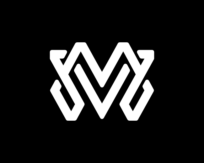 MV Or VM Letter Logo