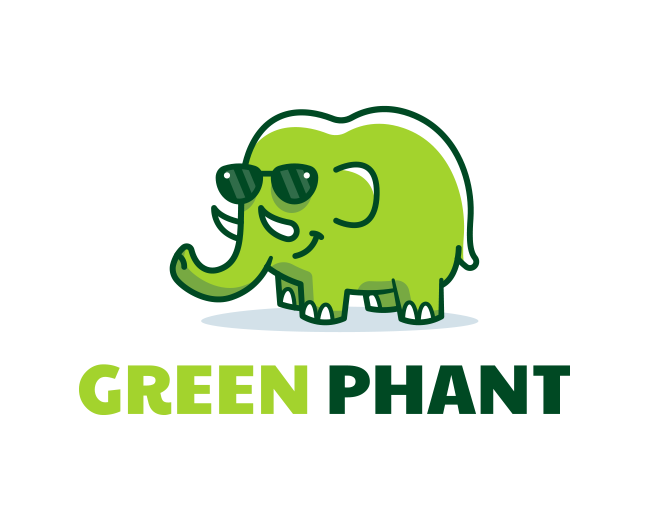 Green Phant - Elephant logo