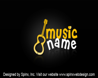 Get unique logo for your music company website at