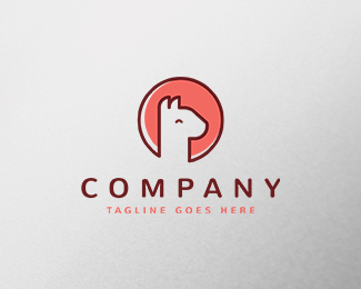 alpaca logo template design
