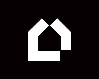 House geometric abstract logo