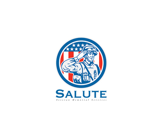 Salute Veteran Memorial Services Logo