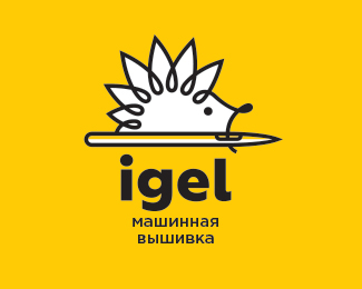 Igel. Machine embroidery