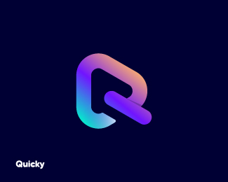 Quicky | Q letter with Play mark logo design