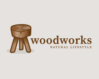 Woodworks Wooden Stool (for sale)