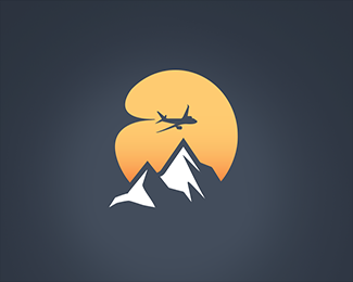 Mountain flight icon
