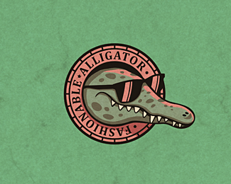 Fashionable alligator