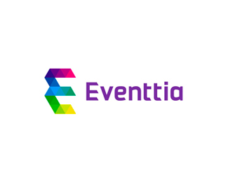 Eventtia, technology for events, logo design