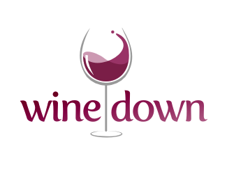 wine down logo logopond logos