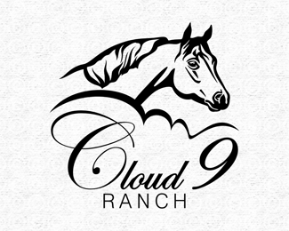 Horse Logo for Cloud 9 Ranch