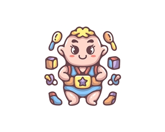Baby Wrestler Toy Logo