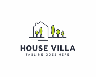 House Villa Logo Template