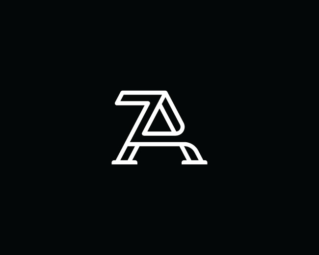 Letter A And Z Monogram Logo