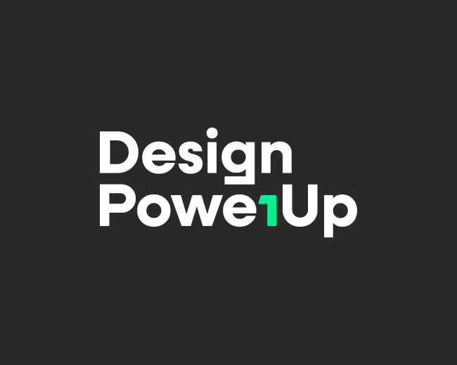 Design Power Up Wordmark Logo