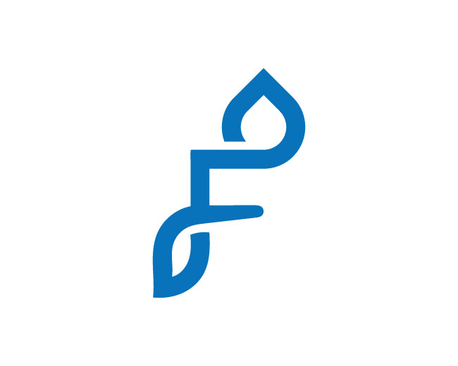 Minimlist F Droplet Logo