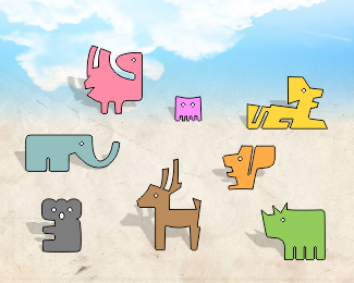 Kinetic Puzzle - Animals