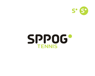 Sppog tennis logo and app icon design