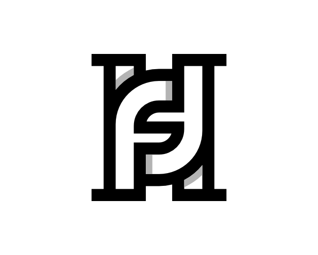 Letter HF FH Logo