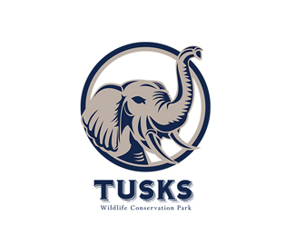 Tusk Elephant Head Logo