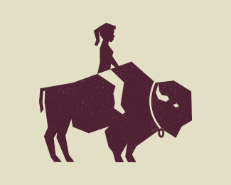 Girl and the Bison