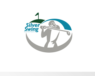 Silver Swing Golfer Logo
