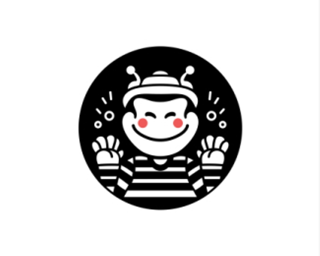 Pantomime Monochromatic Mascot Logo