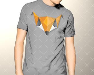 One Off Origami Fox Logo For Sale