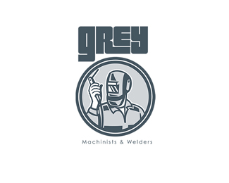 Grey Machinist and Welder Logo