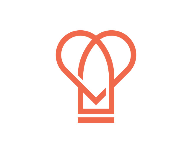 Minimalist Bullet Heart Logo