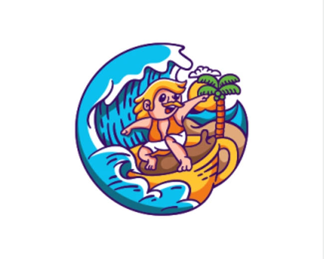 Wave Coffee Boat Logo