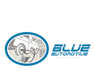 Blue Automotive Logo