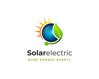 Solar electricty energy supply logo